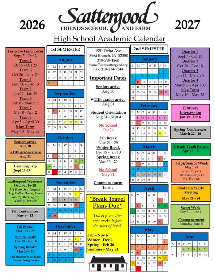 new 2026 2027 academic calendar high school